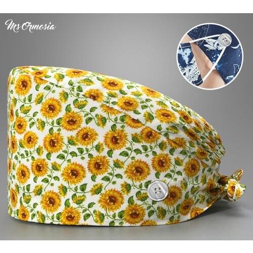 Surgical hat High Quality lab hat unisex Cotton clinical hat Dentist hat unisex Section pet grooming nursing work hats scrub hat