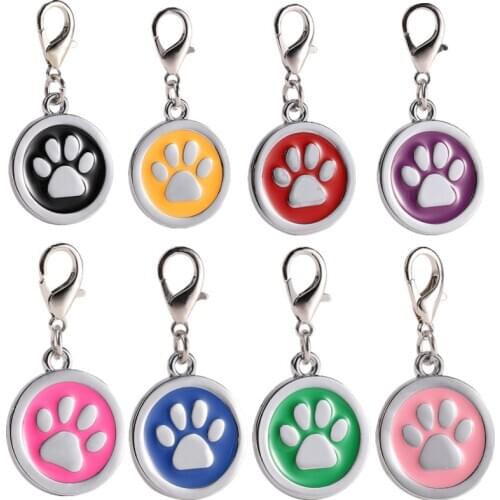 Personalized Pet Cat Tags Customized Dog ID Tag Collar Accessories Nameplate Anti-lost Pendant Metal Keyring Pets Acessorios
