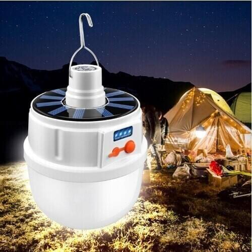 Solar Power Bulb Light 24/42 LED Solar Light USB Charging Bulb Lamp Waterproof Lighting For Camping Home Garden With 5 Modes