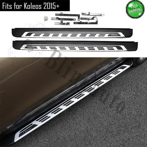 Fits for R enault Koleos 2015-2020 2Pcs left right running board side steps nerf bar car pedal side stairs