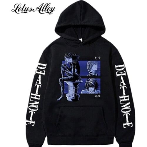 Fashion Hooded Sweatshirts Men/Women Japanese Death Note Anime Hoodies Student Adult Casual Harajuku Hoodie Plus Size Pullover