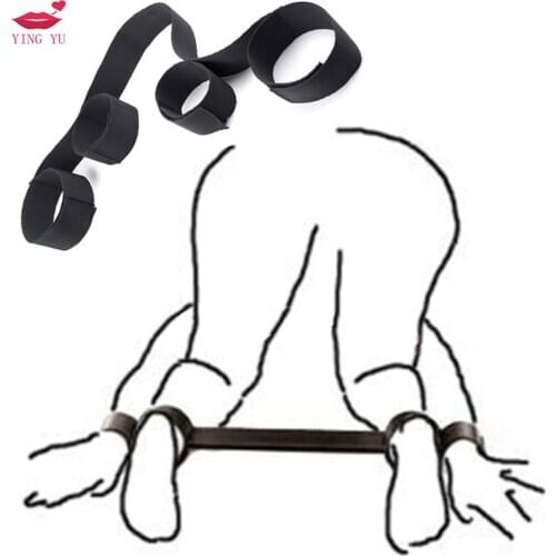 Adult Games Slave Set Toys for Women Couples Bdsm Bondage Restraints Adjustable Handcuffs Ankle Nylon Straps Fetish Sex Products