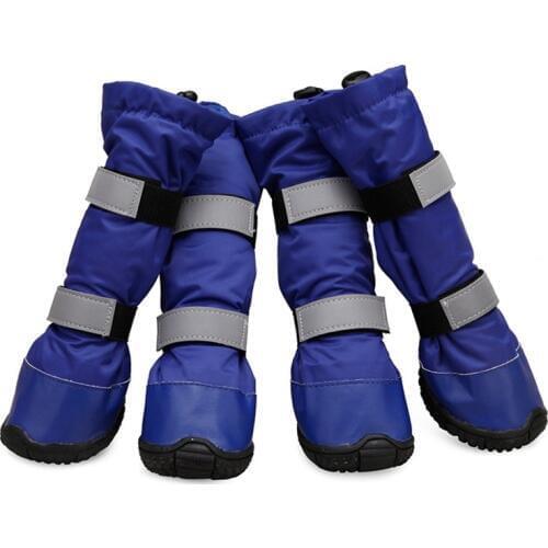 New High Quality Waterproof Big Dog Shoes Winter Dog Shoes Warm Long Dog Boots Anti-slip Snow Pet Boots for Medium Large Dog
