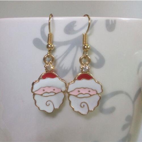 New Fashion Christmas Snowman Earrings Rhinestone Drop Earrings For Women Girls Party Gifts