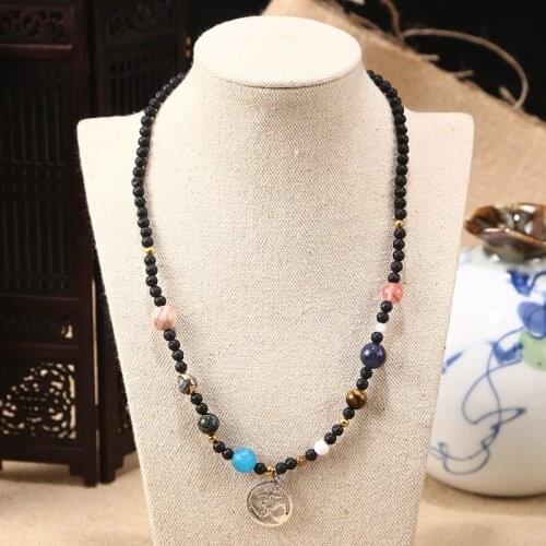 New design galaxy nine eight planets stone elastic necklace joker stone bracelet wholesale mens hip hop jewelry wholesale women