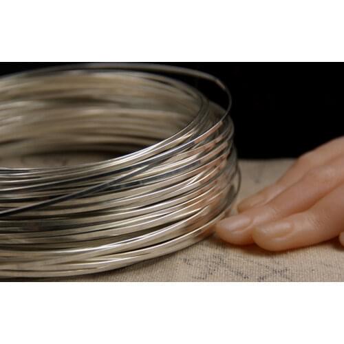1.8*0.9mm 1meter 999 Sterling Silver Wire Fine Silver Pure Square Wire Inlay For DIY Jewelry Making Free Shipping