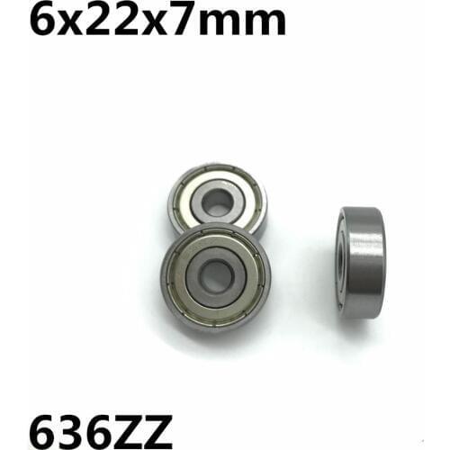 50Pcs 636ZZ 636-2Z 6x22x7 mm Deep groove ball bearing Miniature bearing High quality 636Z
