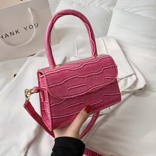 Womens Leather Bag Crossbody 2021 Mini Stone Pattern Shoulder Handbags And Purses Lady Summer Luxury Brand Travel Tote