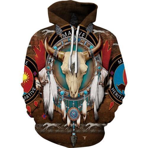 Native Indian New Spring Harajuku 3D Full Printed Hoodie/Sweatshirt/Jacket/Men Women hiphop casual 5XL Hoodies
