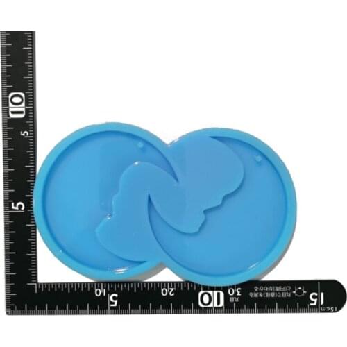 U90E Moon Earrings Epoxy Resin Mold Keychain Pendant Silicone Mould DIY Crafts Jewelry Casting Tools