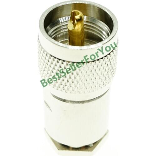UHF Male PL-259 Plug PL259 Clamp For RG-8X RG59 RG8X LMR240 Cable RF Connector