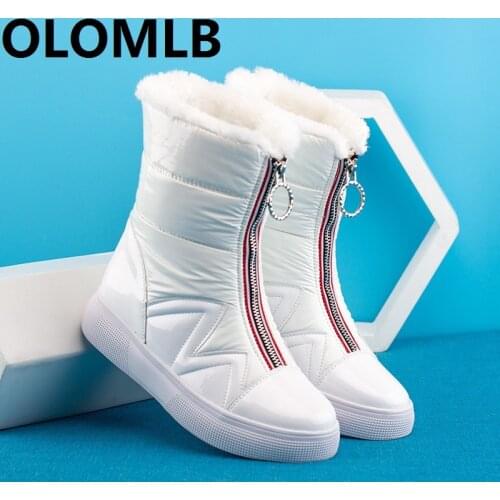 Winter Women Snow Boots Plus thick velvet waterproof Thick Bottom Plush Casual Zipper Warm Shoes