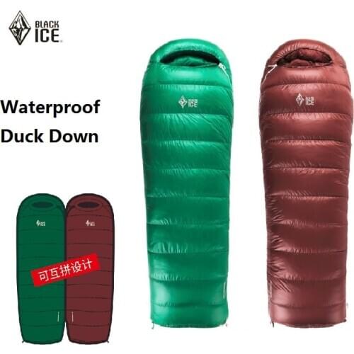 Blackice E400/700/1000 Single Envelope Splice 75x195cm/80x210cm Ultra Light Down Winter Sleeping Bag with Free Compression Bag