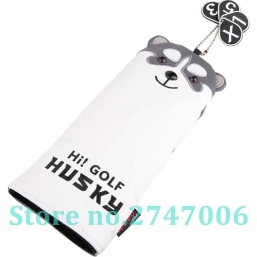 1pc Golf Club Hybrid Head Cover Soft PU Leather with Husky Shaped Hybrid Headcover with No Tag 3 5 7 x