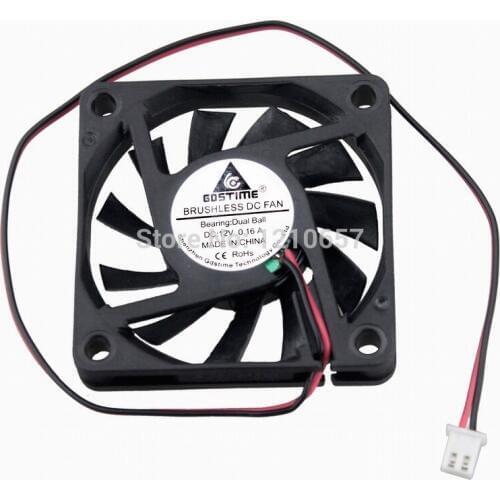 1 PCS Axial Industrial Flow 60mm 6cm 60x60x10mm DC 12V 2Pin Ball Bearing Cooler Cooling Fan