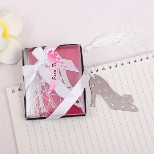 10pcs/lot)FREE SHIPPING+Stylish Book Lovers Collection Shoe Bookmark Wedding & Bridal Shower Favors