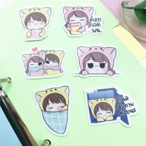 40 cute doll stickers crafts scrapbook decoration stickers DIY cute stationery