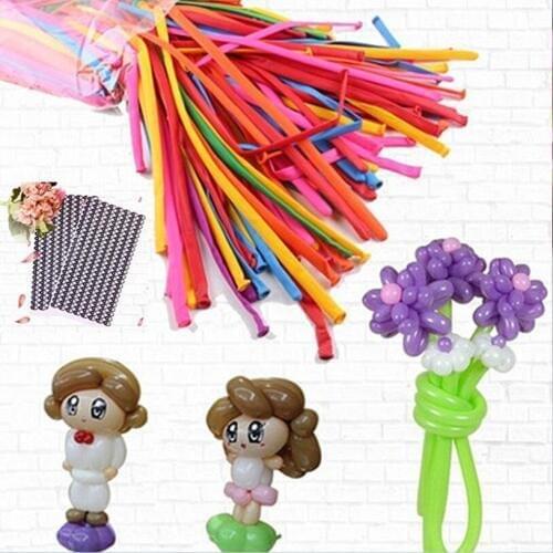 50pcs/bag Long magic balloon can be prepared DIY Mixed color mixing long balloon party decorations