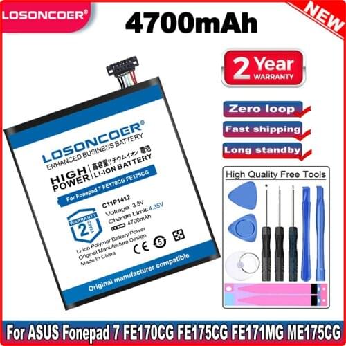 LOSONCOER C11P1412 4700mAh Battery For ASUS Fonepad 7 FE170CG FE175CG FE171MG ME175CG Batteries