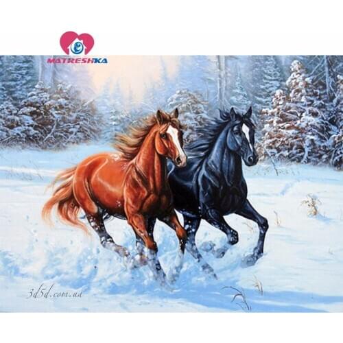 Diamond embroidery horse Diamond mosaic Pictures of crystals 5d diy diamond painting full drill resin Hobby crafts home decor