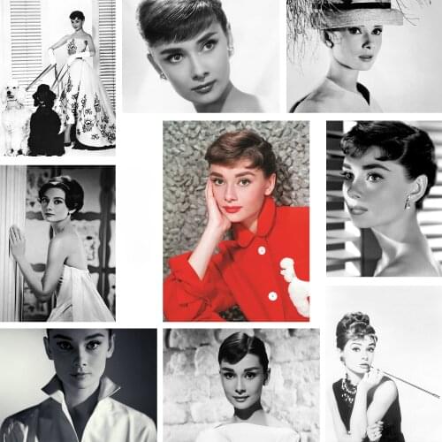 DIY Diamond Painting Audrey Hepburn Movie Diamond Inlaid 5D Diamond Embroidery Complete Diamond Embroidery Artist Home Decoratio