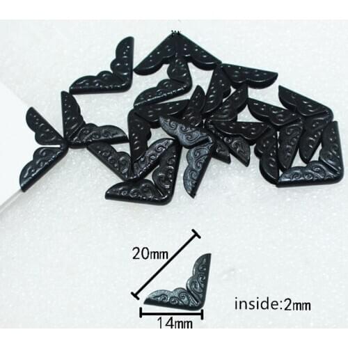 Antique Protector Black Book Scrapbooking Albums Menus Corner Protectors Metal Corners For Books 14*14mm 20PCs