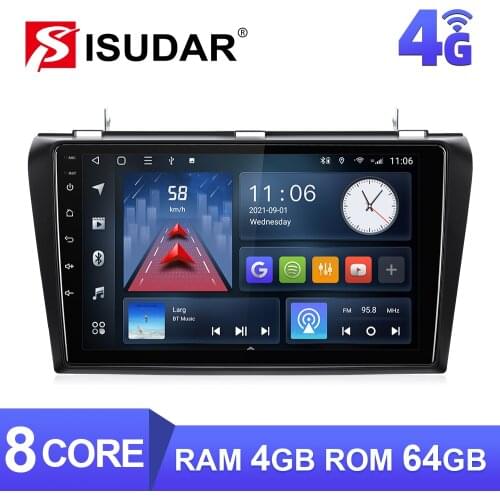 ISUDAR V57S Android 10 Car Radio For MAZDA 3 2004-2009 Car Multimedia Player GPS Stereo System Camera DVR Voice Control no 2 Din