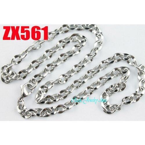 14"-38" 6mm lips chain stainless steel necklace cross chains fashion lady jewelry 20pcs ZX561