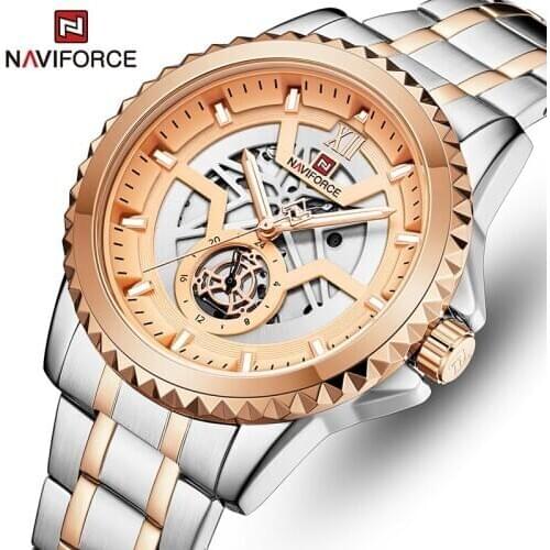New NAVIFORCE Watches Top Luxury Brand Sport Watch Men Stainless Steel Quartz Wristwatch Date Male Clock Relogio Masculino