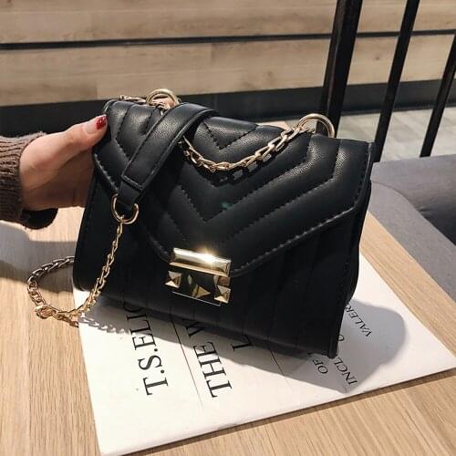 Black Cross Body Bag Purses and Handbags Female Fashion Women Shoulder Bag Purses 2021 High Quality Solid Color PU Material