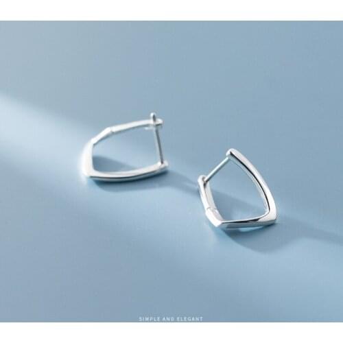COLUSIWEI High Quality 100% 925 Sterling Silver U shape Hoop Earrings for Women Geometric Earring Fashion Jewelry 2020 New