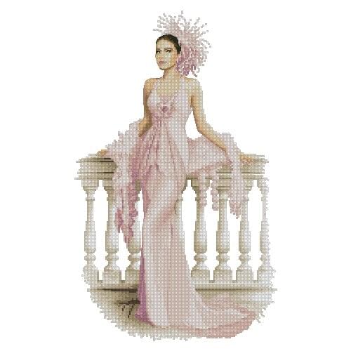 Heritage- Elegance Lady Sewing kit Top Quality Needlework Embroidery DIY Cross Stitch Kit 14CT Unprinted Decor Handmade