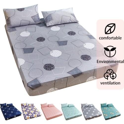 Mattress Cover For Bed Quilted Fitted Sheet Set with 2pcs Piloowcase For Single Double Bed Bedspread Twin Full Queen King