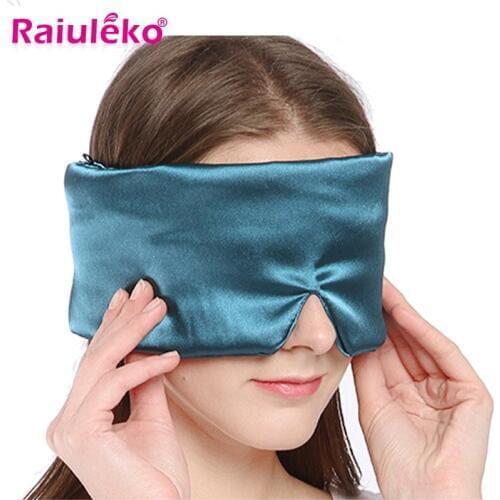 1Pcs 2 Colours Faux Silk Eyeshade Sleeping Eye Mask Cover Eyepatch Blindfold Solid Portable High Shading Men Women Available