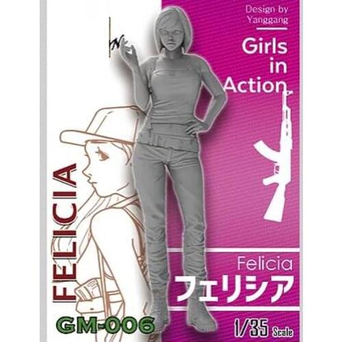 1/35 Felicia, Resin Model Soldier, figure, GK, Unassembled and unpainted kit