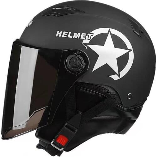 Electric Moto Helmet Motorcycle Scooter Summer Half Helmet with Lens Open Face Motorcycle Helmets Casco Capacete Men Women 802
