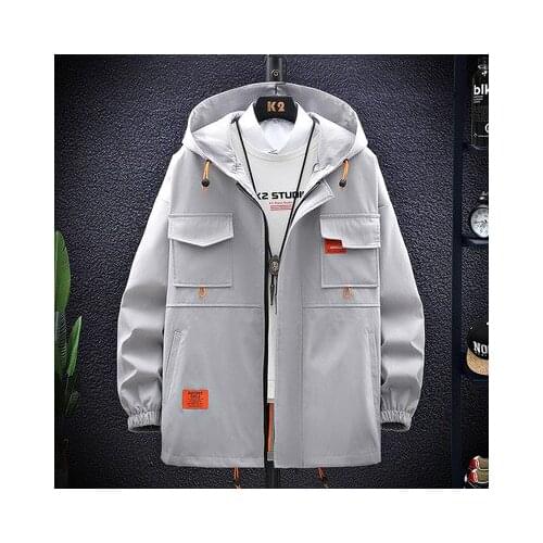 Mens Windbreaker Jackets Youth Korea Fashion Print Casual Coat Male Clothing 2021 Spring Autumn Jackets Men Dropshipping