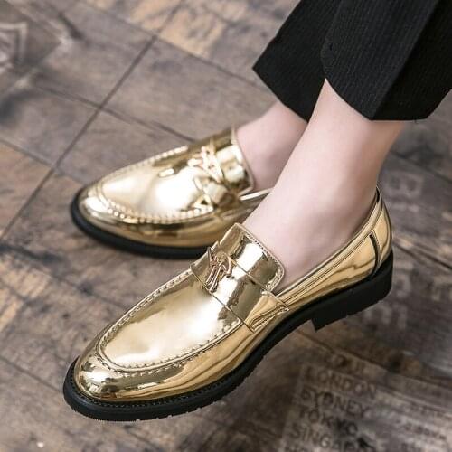 Men Formal Shoes Breathable Casual Shoes Handmade Leather Men Mens Dress Loafers Skin Fashion Trend Moccasins For Male Patent