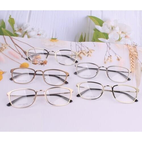 Wholesale promotion ready stock Glasses Frames Men wire temples prescription Eyeglasses ultra light Unisex Optical Glasses green