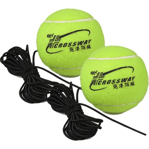 2 pcs Professional Tennis Training Partner Rebound Practice Ball With 3.8m Elastic Rope Rubber Ball For Beginner