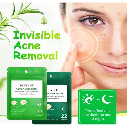 BREYLEE Acne patch tea tree acne patch daily + night acne patch fade skin care Acne removal mask acne pimple patch