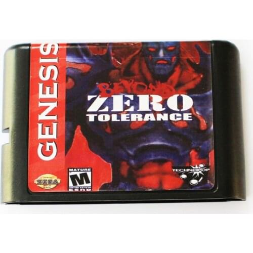 Beyond Zero Tolerance 16 bit MD Game Card For Sega Mega Drive For SEGA Genesis
