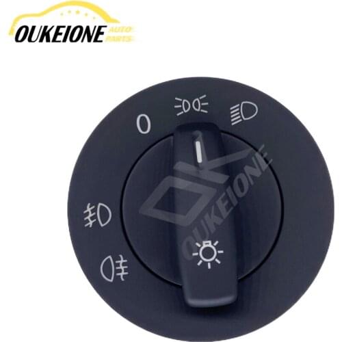 Car Auto Headlight Fog Lamp Control Switch Knob for Volkswagen VW Caddy EOS Golf Jetta II Passat Touran 2003-2015 1K0941431Q