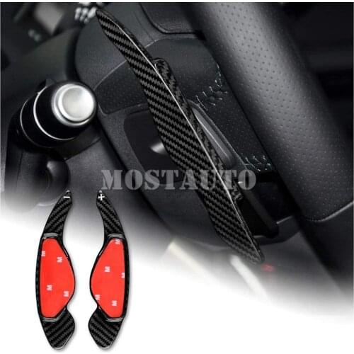 For Jaguar XF XE XJ F-Pace F-Type X760 X250 X260 X351 152 X761 Real Carbon Fiber Steering Wheel Paddle Shifter Black/Red