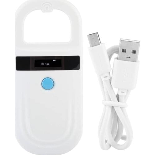 B2EF Pet Microchip Handheld Reader Scanner RFID Animal Handheld ID Chip Scanner Tag for Dog Cat Pet Tracking and Management
