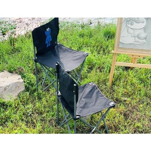 Outdoor camping folding chair leisure chair fishing portable stool art sketch painting special back chair