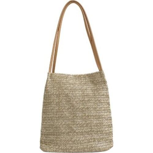 Straw Bucket Bag Fashion Wild Woven Creative Ladies Shoulder Bag
