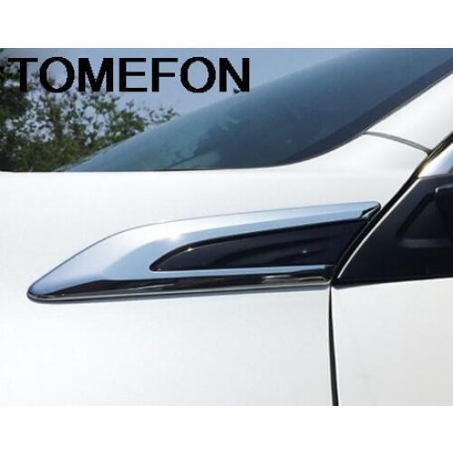 TOMEFON For Honda Civic 10th 2016 2017 2018 Sedan Car Front Fender Side Air Vent Cover Trim Sticker Exterior Accessories ABS