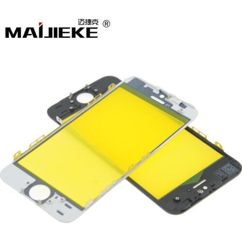 MAIJIEKE Premium 2 in 1 Screen Outer Glass with Middle Frame For iPhone 5 5s 6 6s 7 8 plus Front Glass Replacement