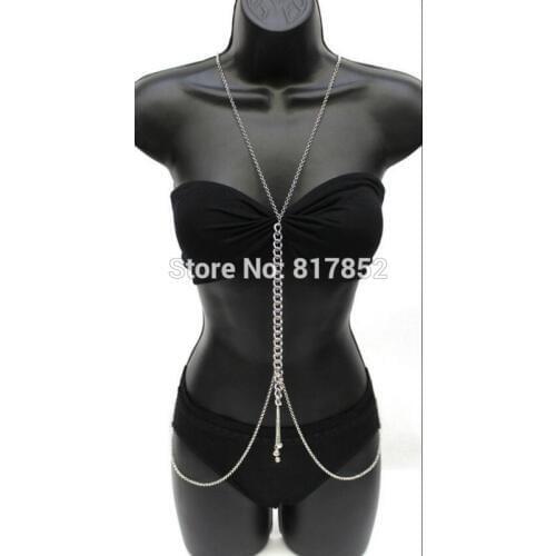 New Style BY438 Women Fashion Silver Chains Simple Sexy Bikini Chains Jewelry 3 Colors
